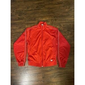 New Soffe Full Zip Classic Track Jacket Men's Size Small RED w/White Stripe